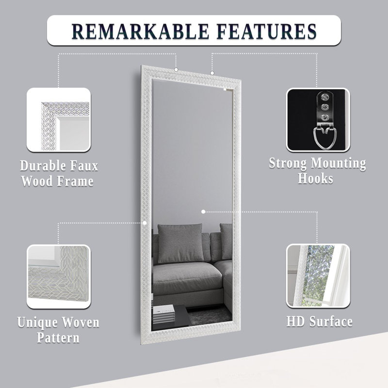 Red Barrel Studio® Samantha Modern Distressed Floor Mirror,Full Length